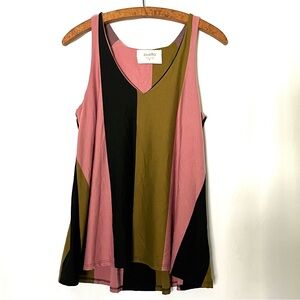 Anthropologie Puella Stripe Flowy Oversized Tank Top